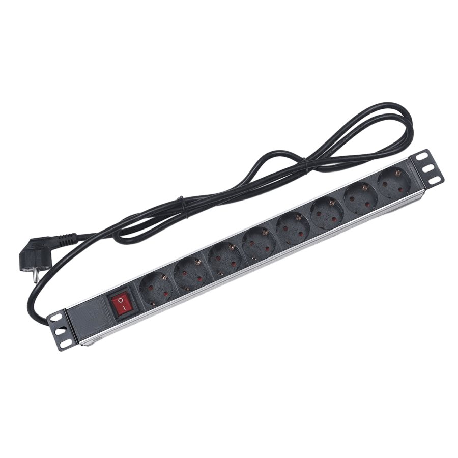 Блок розеток 19, 8 розеток Cabeus PDU-8P-2EU для 19" шкафов